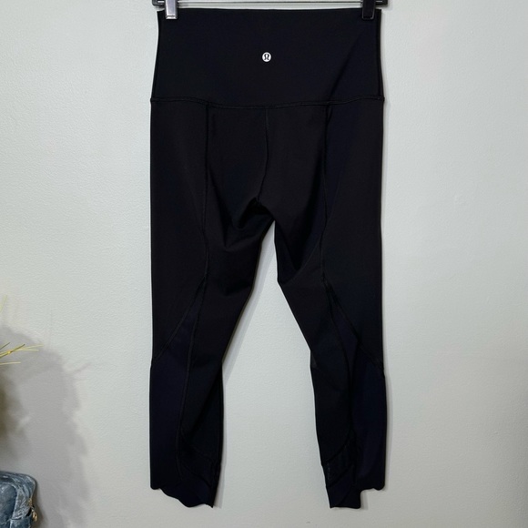Lululemon Wunder Under High Rise Leggings Special Edition Scalloped Hem Black 8 - Picture 13 of 13
